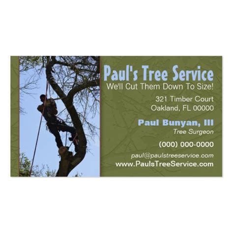 Tree Service Business Card Templates Free