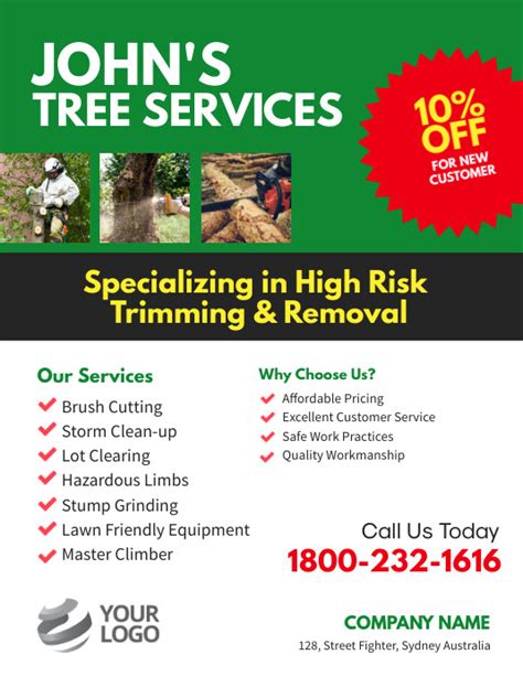 Tree Service Flyer Templates Gallery 1