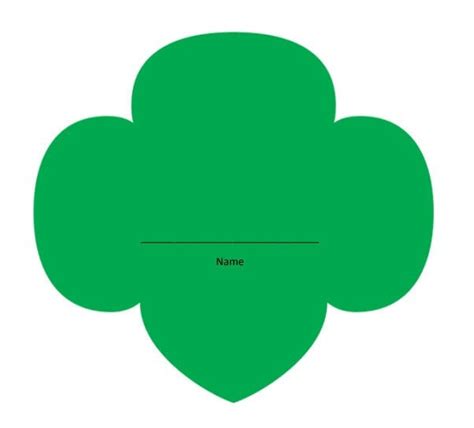 Trefoil Name Tag Template