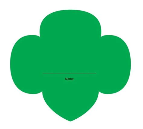 Trefoil Name Tag Template Example