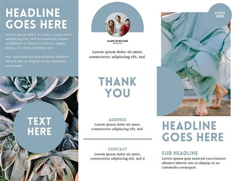 Tri-fold brochure template canva