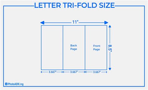 Tri-Fold Brochure Template Size