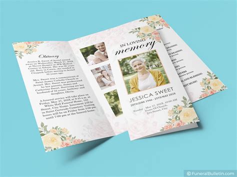 Tri-Fold Funeral Program Templates