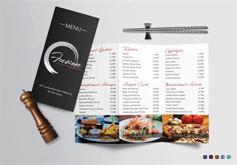 Tri Fold Menu Template Example 3