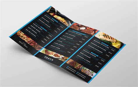 Tri Fold Menu Template Example 4