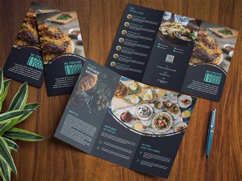 Tri-Fold Restaurant Brochure Template Gallery 1