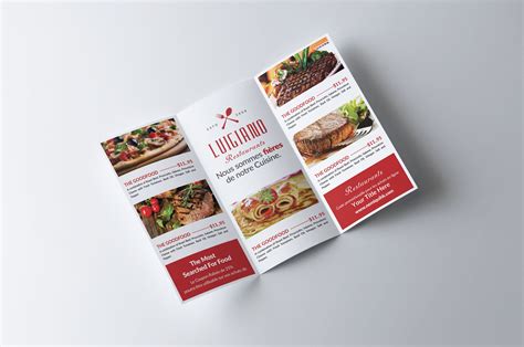 Tri-Fold Restaurant Brochure Template Gallery 10