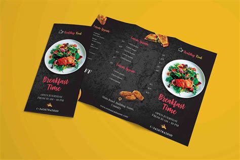 Tri-Fold Restaurant Brochure Template Gallery 2