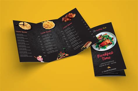 Tri-Fold Restaurant Brochure Template Gallery 4