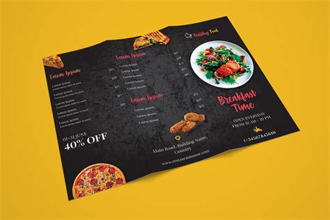 Tri-Fold Restaurant Brochure Template Gallery 8