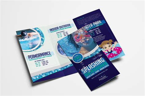 Tri-Fold Swimming Flyer Template