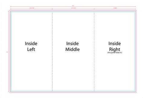 Tri-fold template using tables