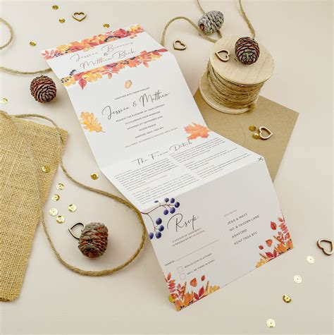 Tri-Fold Wedding Invitation Template