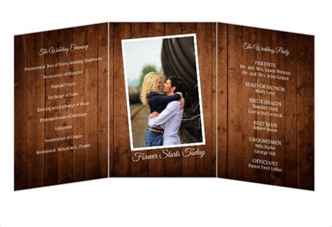 Tri Fold Wedding Invitation Templates