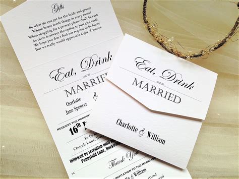 Tri Fold Wedding Invitations Example