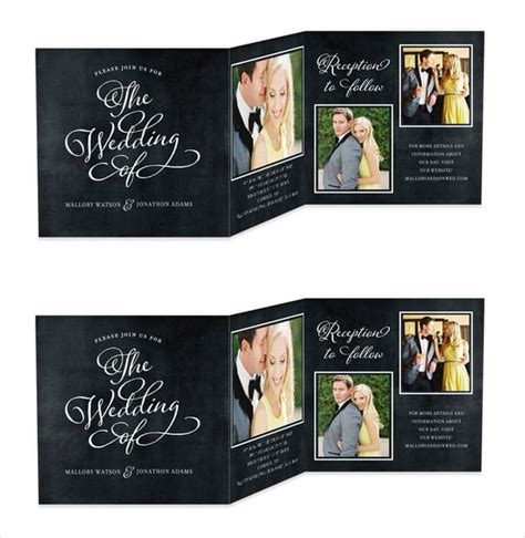 Tri Fold Wedding Invitations Template