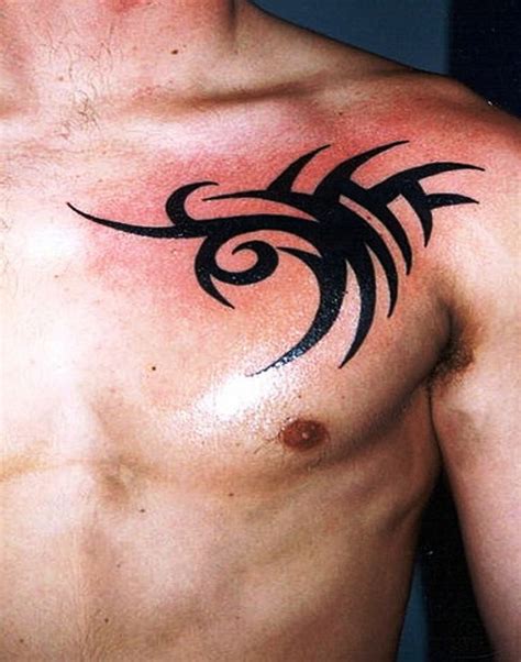 Tribal chest tattoos designs