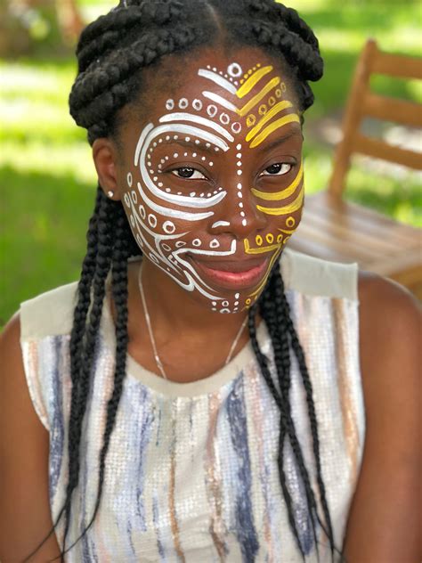 Tribal face paint design