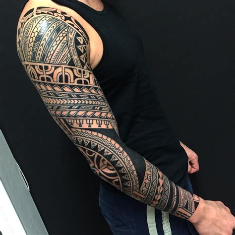 Tribal-Inspired Tattoo Sleeve