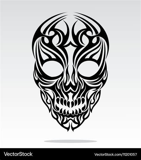 Tribal skull stencil