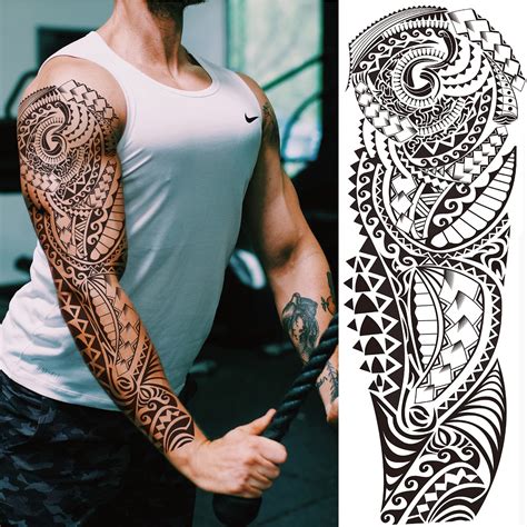 Tribal sleeve tattoo design