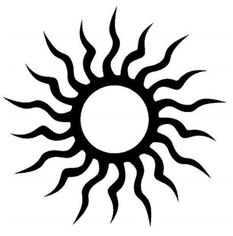 Tribal Sun Tattoo Design