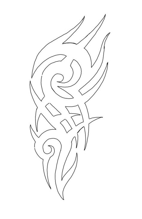 Tribal tattoo stencil design