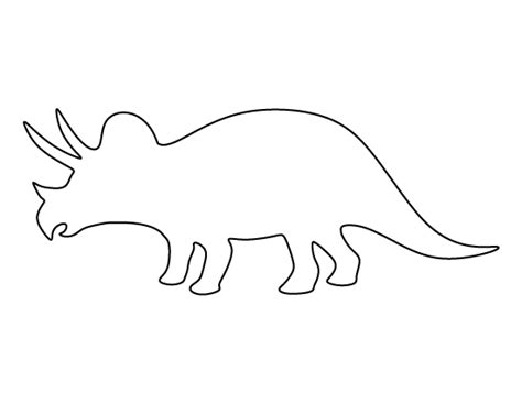 Triceratops Template for Kids