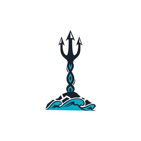 Trident Symbol connected to the ocean