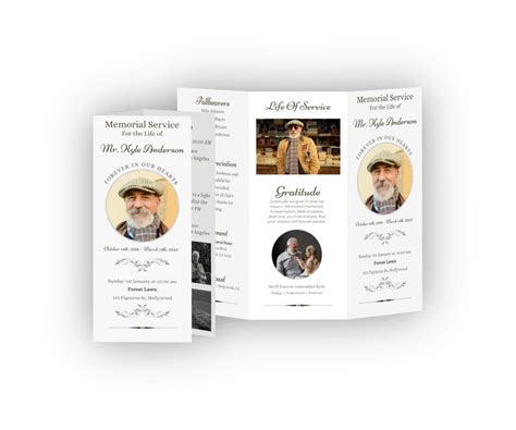 Trifold Funeral Program Template