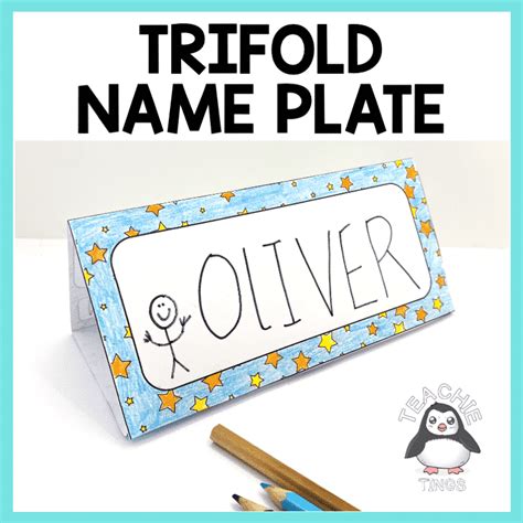 Trifold Name Plate Template Design Inspiration