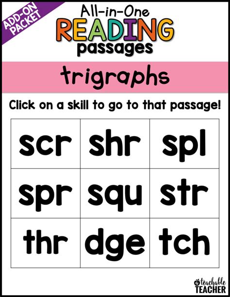 Trigraph Chart for Reading