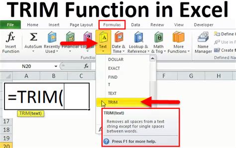 Trim Right in Excel