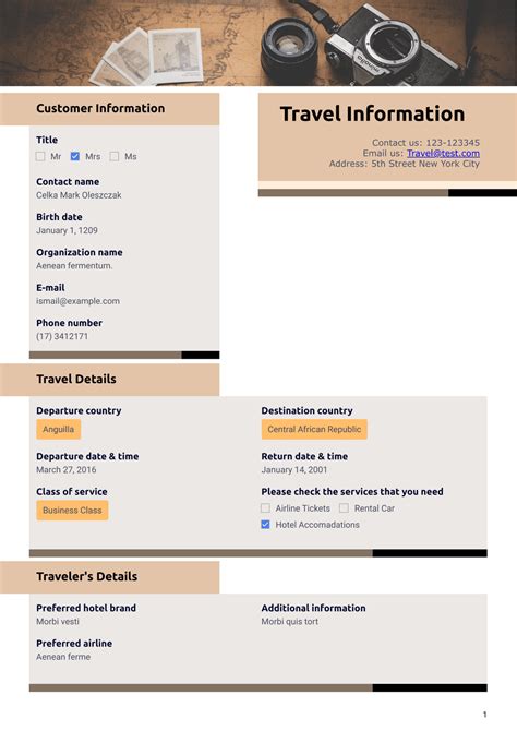 Creating a trip details template in Google Sheets