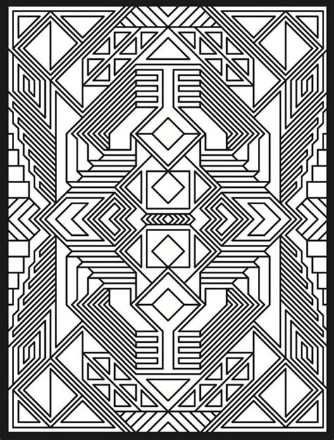 Trippy abstract coloring page