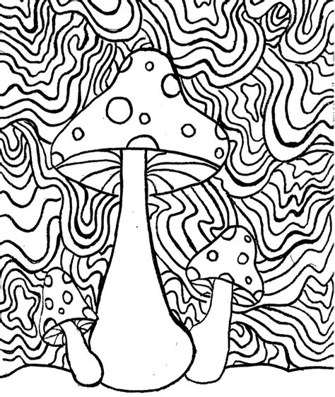 Trippy coloring pages for adults and kids