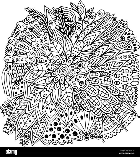 Trippy floral coloring page