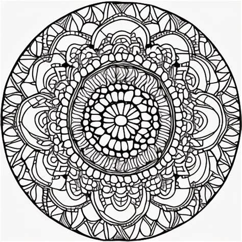 Trippy mandala coloring page