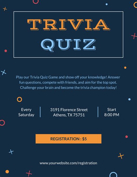 Trivia flyer template 3