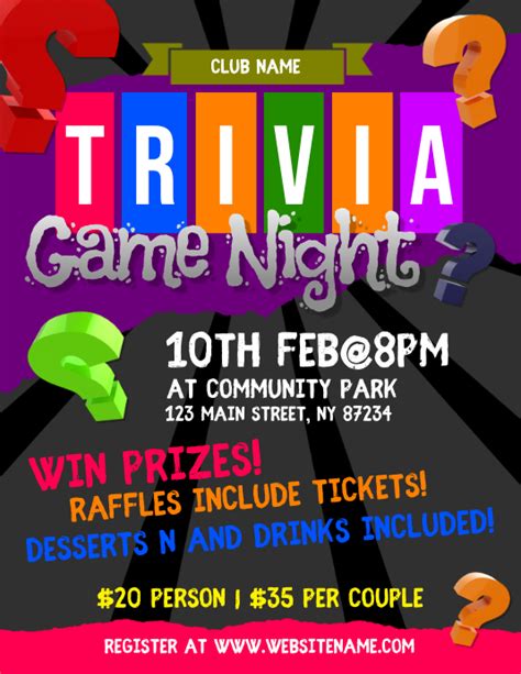 Trivia flyer template 5