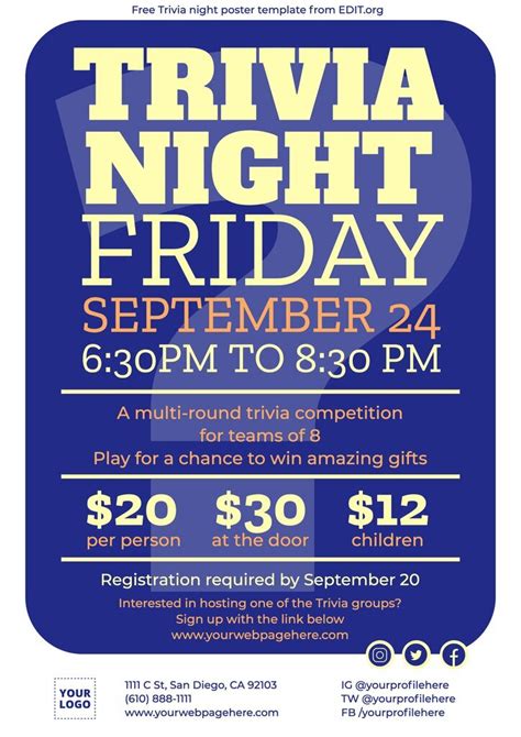 Trivia Night Flyer Example