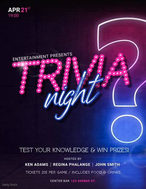 Trivia Night Flyer Template 1