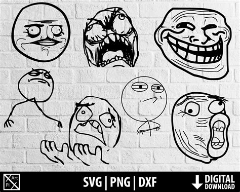 Troll face printable examples