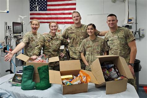 Troops with care packages