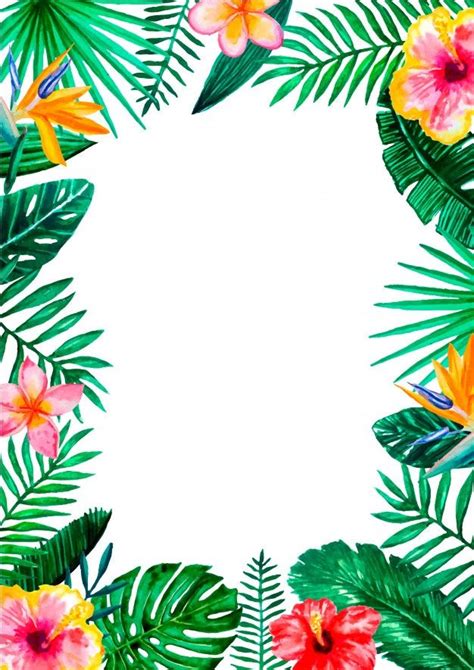 Tropical Floral Template 7