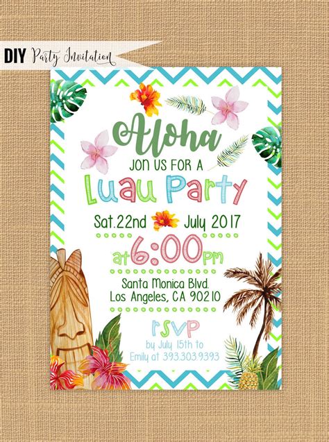 Tropical Invitation Templates 3