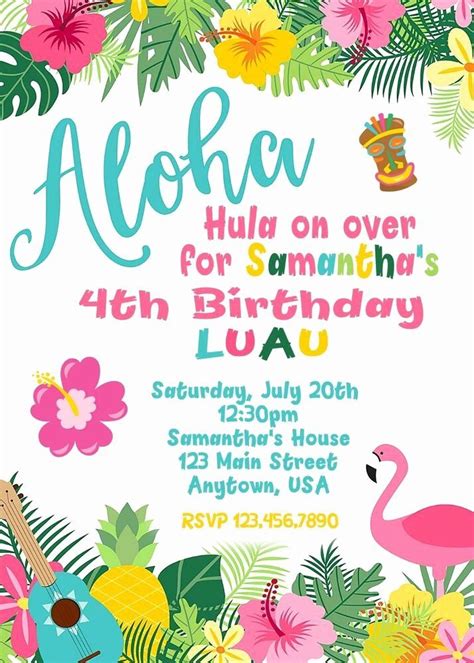 Tropical Invitation Templates 6