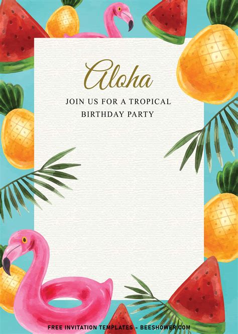 Tropical Invitation Templates 7