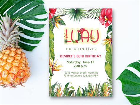 Tropical Invitations Template