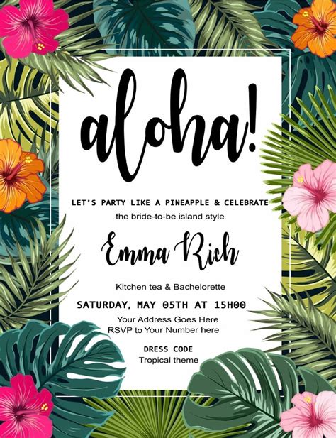 Tropical Outdoor Party Invitation